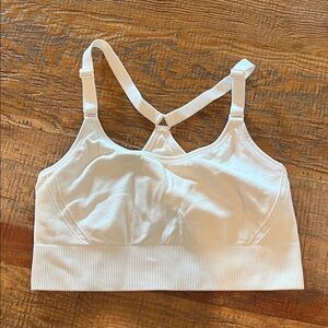 All in Motion White Sports Bra